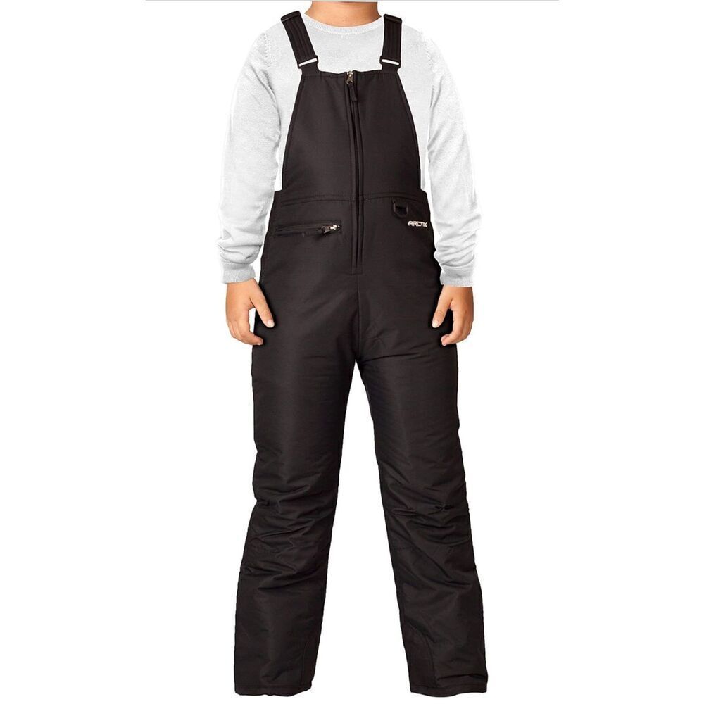Arctix Black Kids snow overalls -Youth Small- New